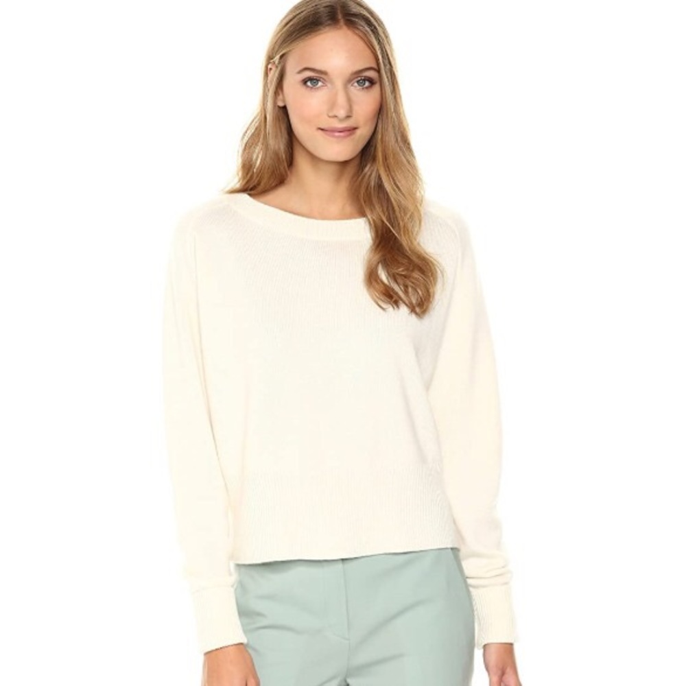 100% Cashmere Theory Womens Relaxed Boat Po Top